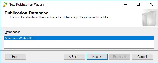 Selecting a publication database