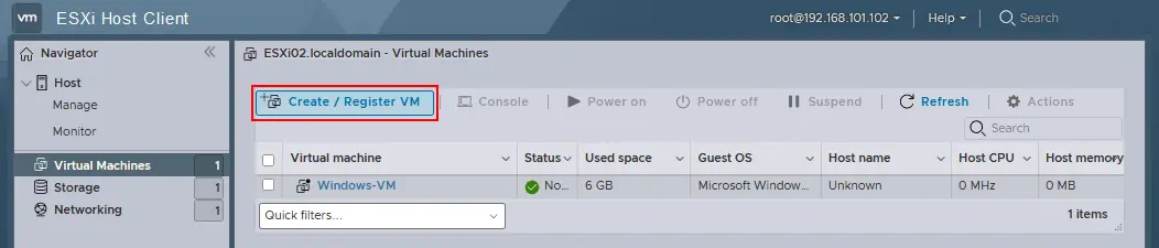 Creating a VM using a template