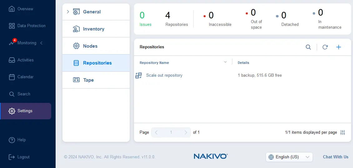 A scale-out backup repository has been created