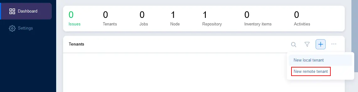 Adding a new remote tenant