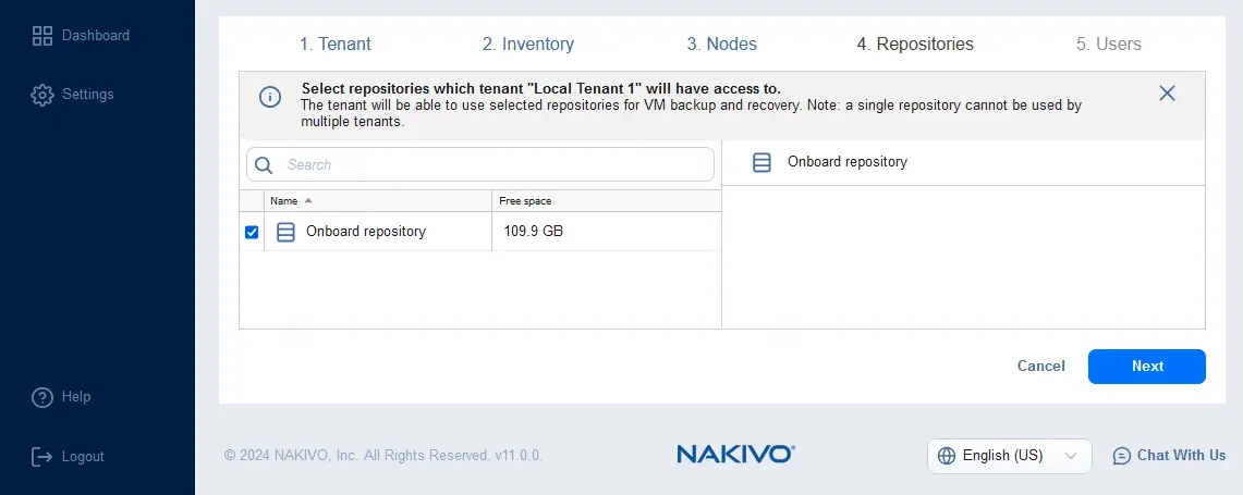 Selecting backup repositories