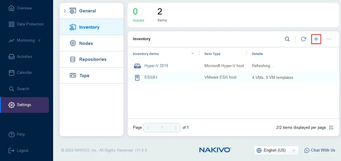 Adding the AWS S3-compatible storage account to the inventory