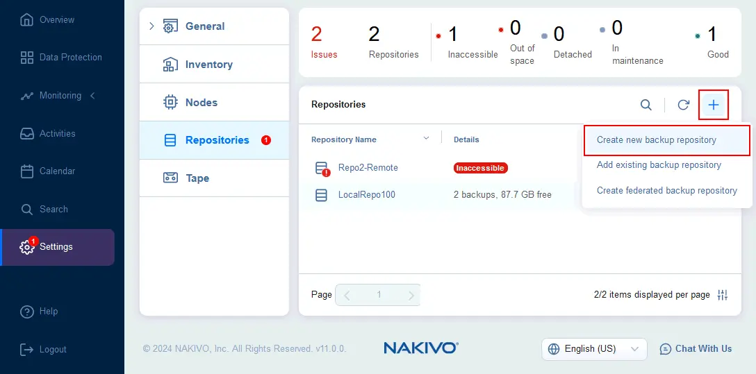 create a backup repository in AWS S3-compatible storage